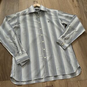 Burberry Black and White Casual Button Down Shirt